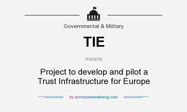 What does TIE mean? It stands for Project to develop and pilot a Trust Infrastructure for Europe