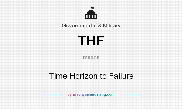 What does THF mean? It stands for Time Horizon to Failure