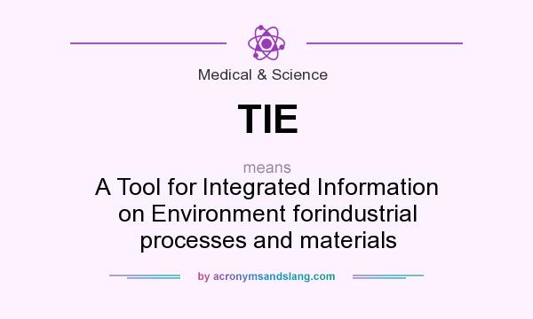 What does TIE mean? It stands for A Tool for Integrated Information on Environment forindustrial processes and materials