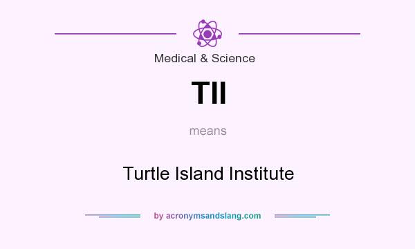 What does TII mean? It stands for Turtle Island Institute
