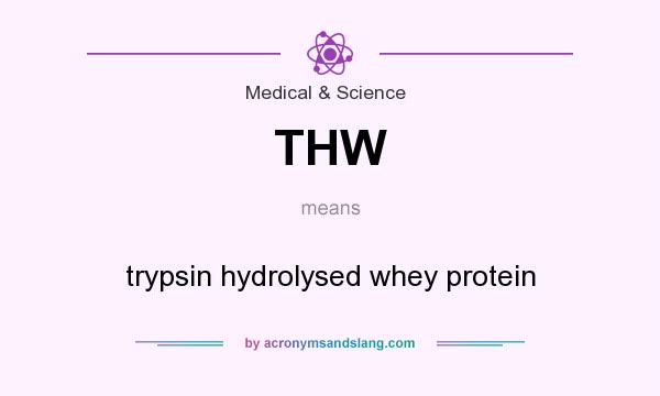 What does THW mean? It stands for trypsin hydrolysed whey protein