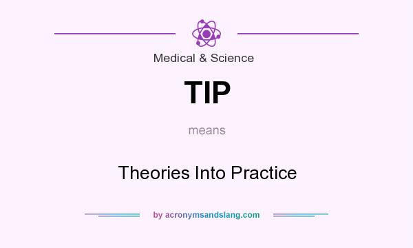 What does TIP mean? It stands for Theories Into Practice