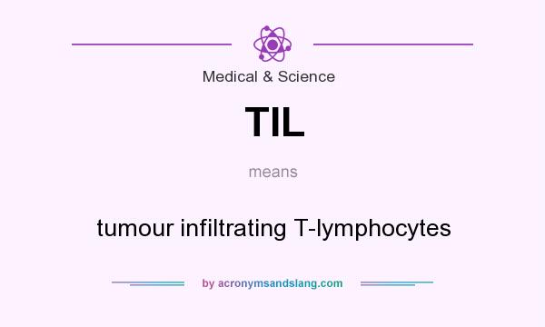 What does TIL mean? It stands for tumour infiltrating T-lymphocytes