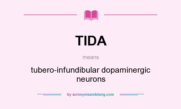 What does TIDA mean? It stands for tubero-infundibular dopaminergic neurons