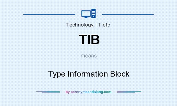 What does TIB mean? It stands for Type Information Block