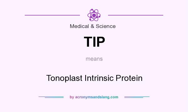 What does TIP mean? It stands for Tonoplast Intrinsic Protein
