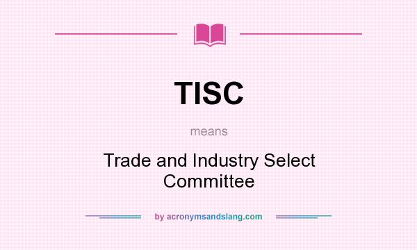 What does TISC mean? It stands for Trade and Industry Select Committee