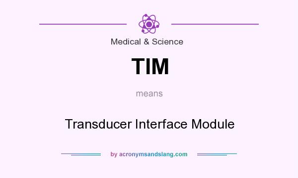 What does TIM mean? It stands for Transducer Interface Module