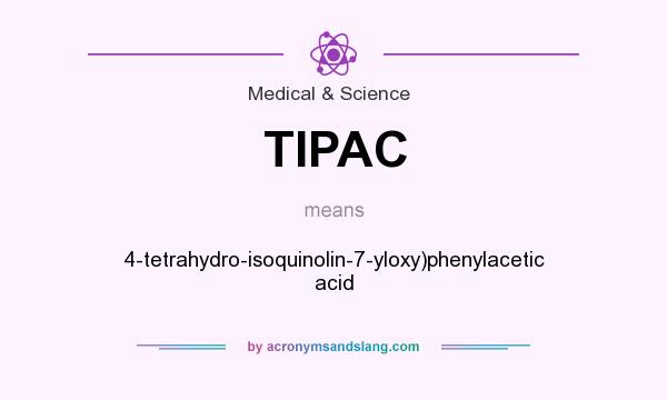 What does TIPAC mean? It stands for 4-tetrahydro-isoquinolin-7-yloxy)phenylacetic acid
