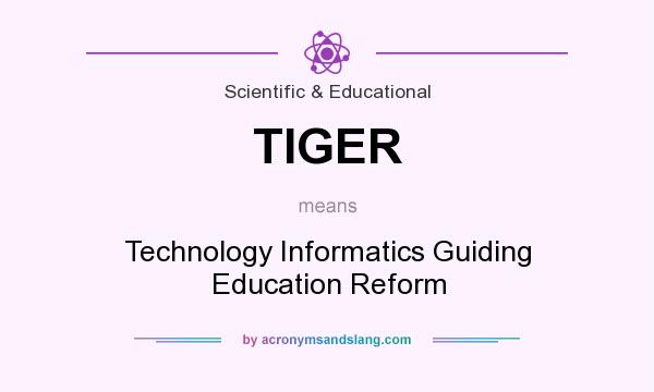 What does TIGER mean? It stands for Technology Informatics Guiding Education Reform