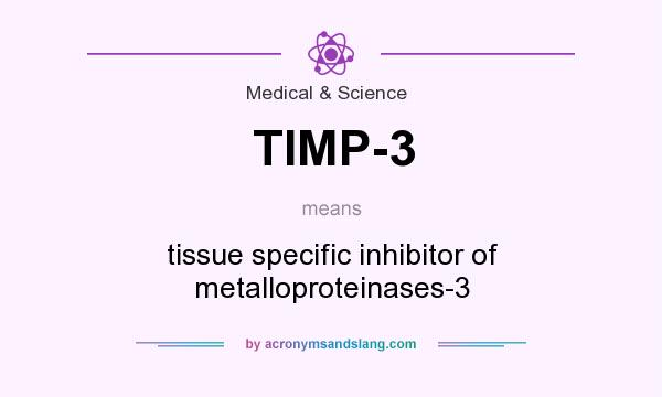 What does TIMP-3 mean? It stands for tissue specific inhibitor of metalloproteinases-3