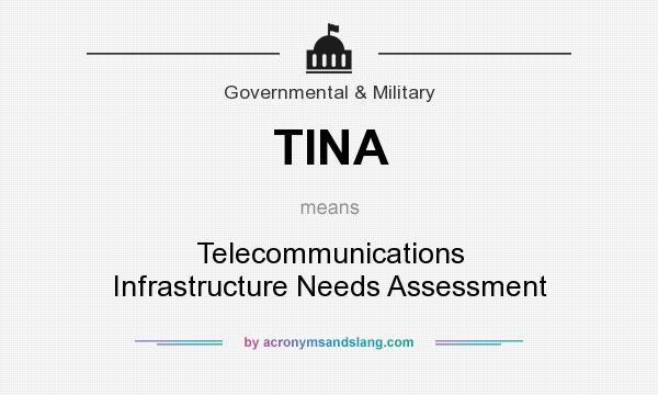 What does TINA mean? It stands for Telecommunications Infrastructure Needs Assessment