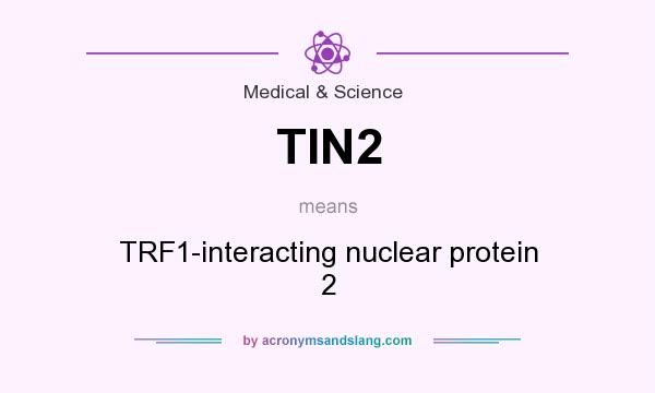 What does TIN2 mean? It stands for TRF1-interacting nuclear protein 2