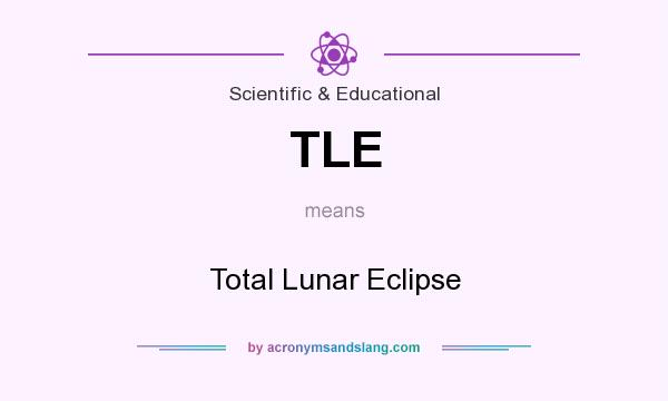 What does TLE mean? It stands for Total Lunar Eclipse