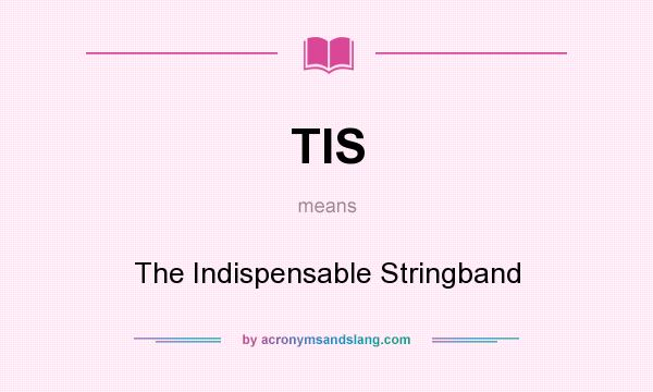 What does TIS mean? It stands for The Indispensable Stringband