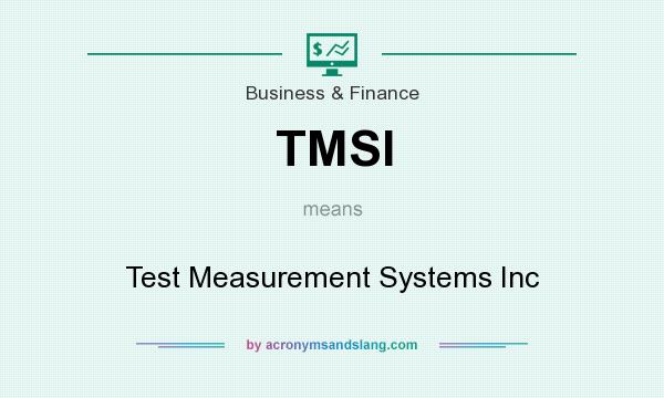 What does TMSI mean? It stands for Test Measurement Systems Inc