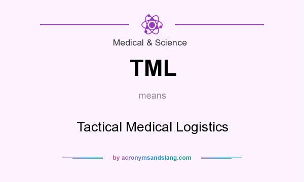What does TML mean? It stands for Tactical Medical Logistics