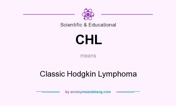 What does CHL mean? It stands for Classic Hodgkin Lymphoma