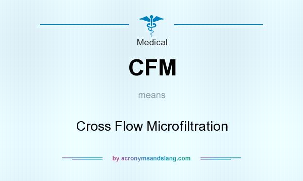 What does CFM mean? It stands for Cross Flow Microfiltration