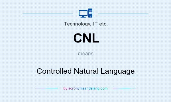 What does CNL mean? It stands for Controlled Natural Language