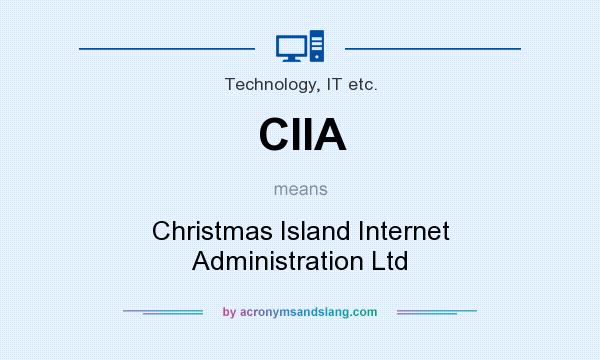 What does CIIA mean? It stands for Christmas Island Internet Administration Ltd