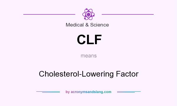 What does CLF mean? It stands for Cholesterol-Lowering Factor