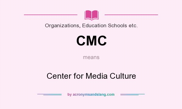 What does CMC mean? It stands for Center for Media Culture