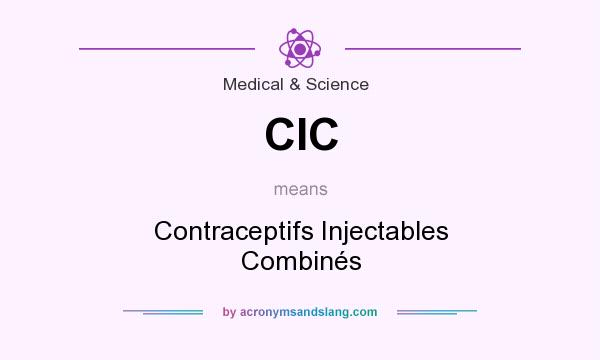 What does CIC mean? It stands for Contraceptifs Injectables Combinés