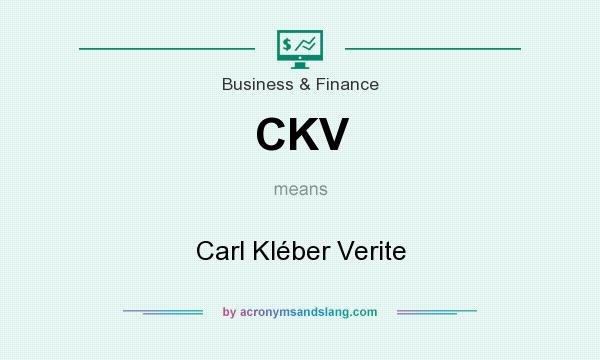 What does CKV mean? It stands for Carl Kléber Verite