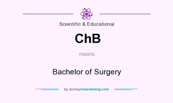 What does ChB mean? It stands for Bachelor of Surgery
