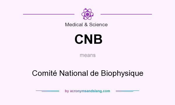 What does CNB mean? It stands for Comité National de Biophysique