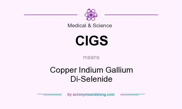 What does CIGS mean? It stands for Copper Indium Gallium Di-Selenide