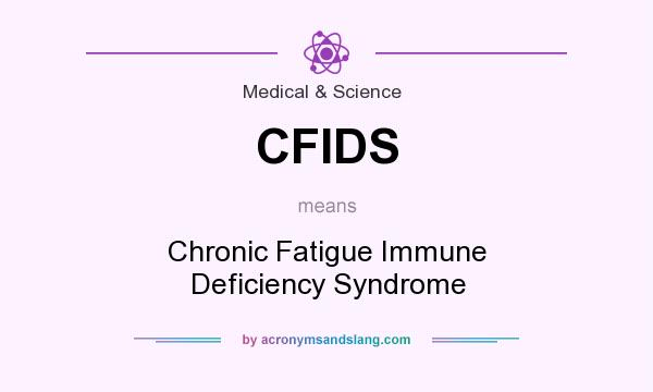 What does CFIDS mean? It stands for Chronic Fatigue Immune Deficiency Syndrome