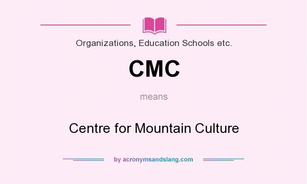 What does CMC mean? It stands for Centre for Mountain Culture