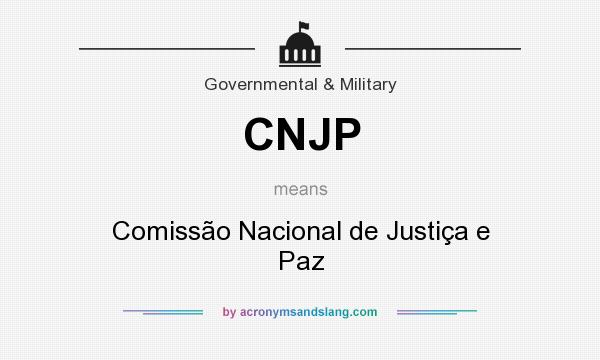 What does CNJP mean? It stands for Comissão Nacional de Justiça e Paz