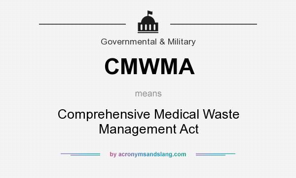 What does CMWMA mean? It stands for Comprehensive Medical Waste Management Act