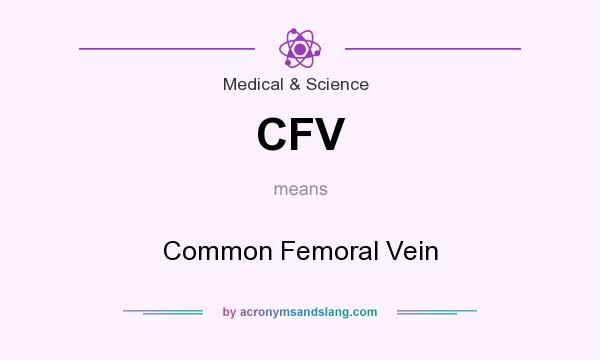 What does CFV mean? It stands for Common Femoral Vein