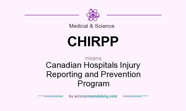 What does CHIRPP mean? It stands for Canadian Hospitals Injury Reporting and Prevention Program