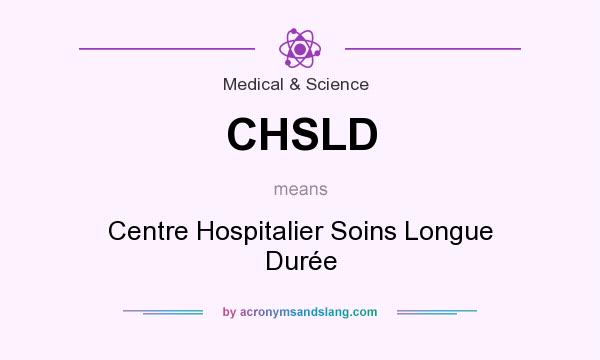 What does CHSLD mean? It stands for Centre Hospitalier Soins Longue Durée