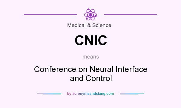 What does CNIC mean? It stands for Conference on Neural Interface and Control