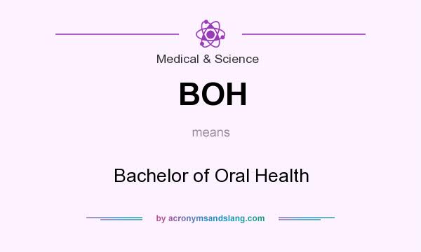 What does BOH mean? It stands for Bachelor of Oral Health