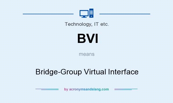 What does BVI mean? It stands for Bridge-Group Virtual Interface