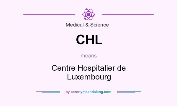 What does CHL mean? It stands for Centre Hospitalier de Luxembourg