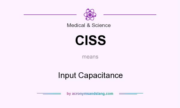 What does CISS mean? It stands for Input Capacitance