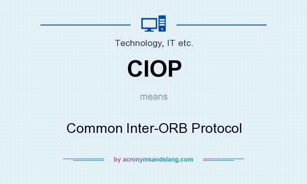 What does CIOP mean? It stands for Common Inter-ORB Protocol