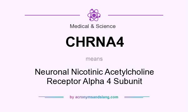 What does CHRNA4 mean? It stands for Neuronal Nicotinic Acetylcholine Receptor Alpha 4 Subunit