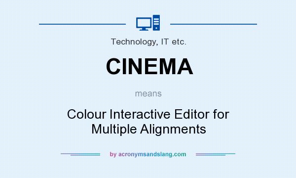 What does CINEMA mean? It stands for Colour Interactive Editor for Multiple Alignments