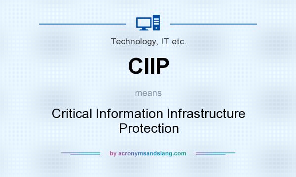 What does CIIP mean? It stands for Critical Information Infrastructure Protection