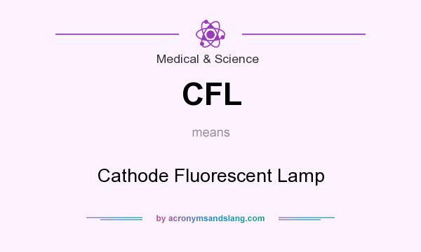What does CFL mean? It stands for Cathode Fluorescent Lamp