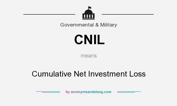 What does CNIL mean? It stands for Cumulative Net Investment Loss